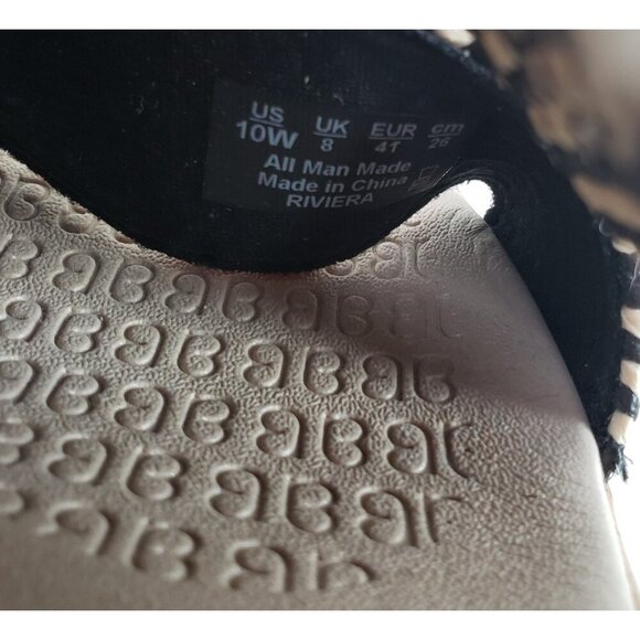 Bzees Resort Wedge Riviera Sandal Women 10 Wide Raffia Slip On Peep Toe Platform - Picture 12 of 13